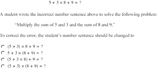 Sample math problem